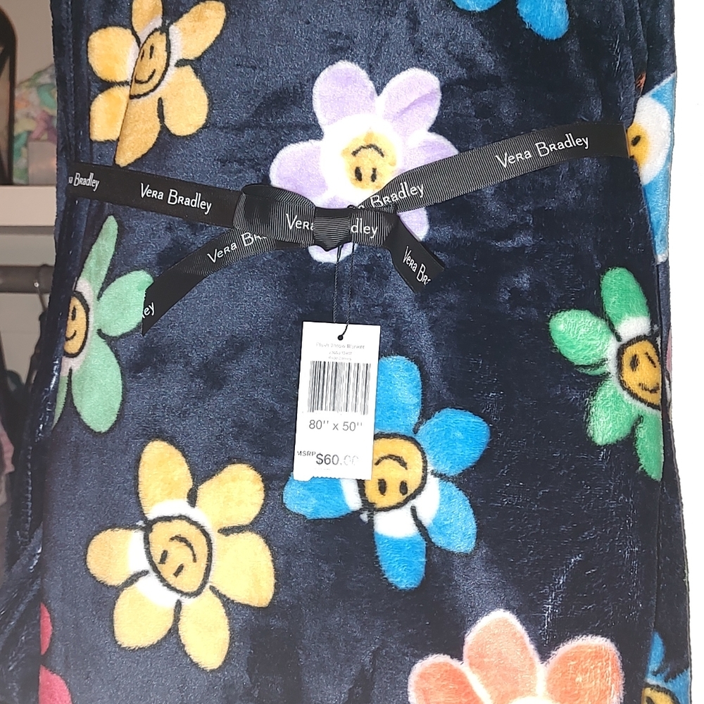 Vera Bradley Women's Fleece Pride Throw Daisies 80"x50"